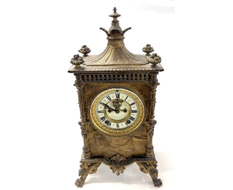 Brass mantel clock