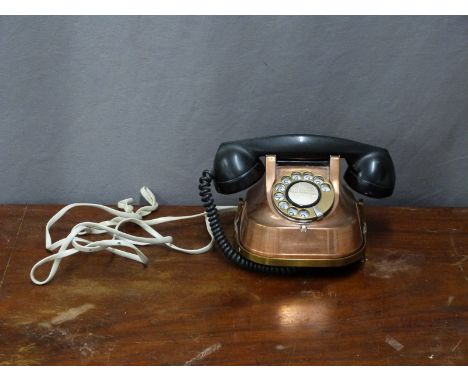 Vintage copper and brass telephone