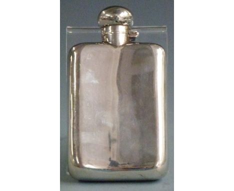 George V hallmarked silver hip or spirit flask with bayonet cap, Birmingham 1939 maker&nbsp;J B Chatterley &amp; Sons Ltd, he