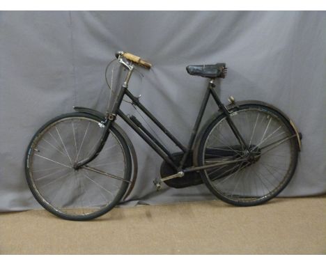 Circa 1940's Raleigh ladies bicycle with Sturmey Archer gears.