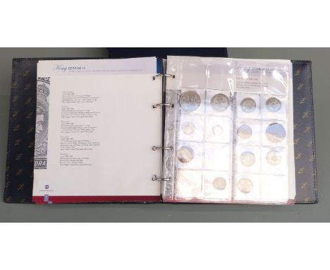 Numis coin collector's album covering UK coins from George IV to the 1960's, includes silver content&nbsp;