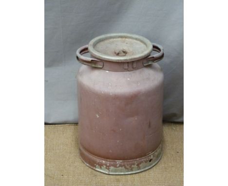 Vintage aluminium milk churn, height 49cm