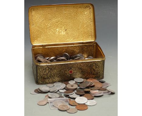 An amateur collection of overseas coinage, 18thC onwards includes some Irish Free State, Australian, French emergency coins e
