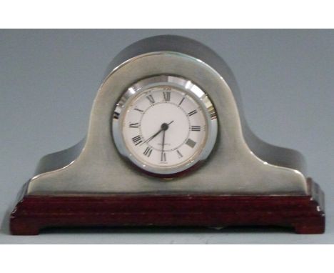 Mappin &amp; Webb hallmarked silver novelty miniature mantel clock, London 1993, length 11cm&nbsp;