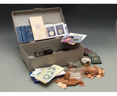 An amateur collection of UK and overseas coinage, George III onwards, some silver content, together with a collection of mode