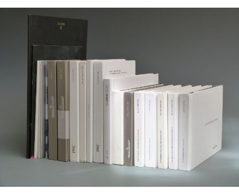 Twenty various wristwatch catalogues and brochures including Jaeger LeCoultre, IWC, Rolex Cellini, Eterna etc.&nbsp;