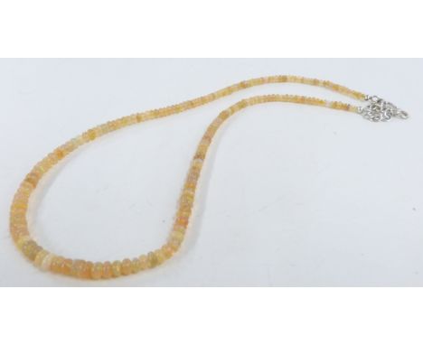 A single strand of Ethiopian opal