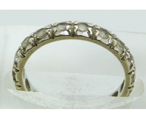 A 9ct white gold eternity ring, size K, 2.3g.&nbsp;