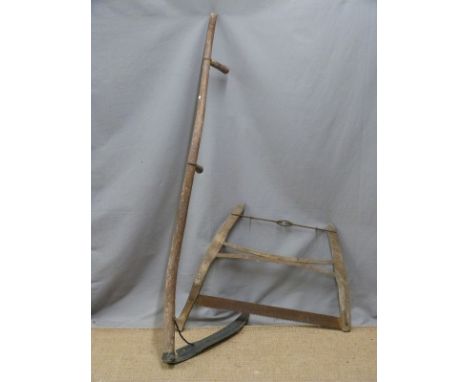 Scythe and a vintage saw