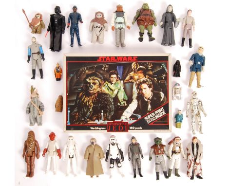A collection of assorted vintage Star Wars action figures and accessories. Comprising; x21 original Star Wars action figures 