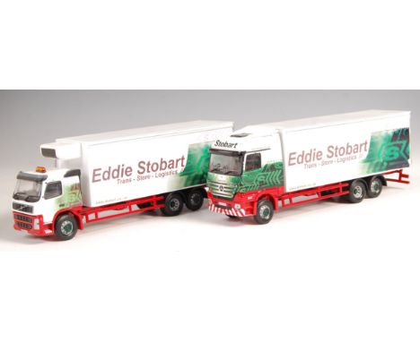 Two rare original Corgi pre-production / prototype ' Code 3 ' Eddie Stobart haulage diecast models Both variations of a Volvo