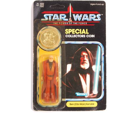 A rare ex-shop stock condition vintage Kenner made Star Wars MOC carded action figure ' Ben ( Obi Wan ) Kenobi '. From The Po