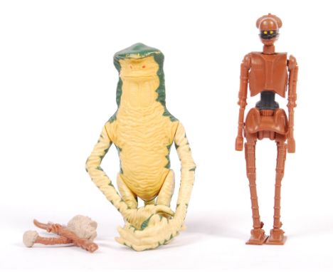 Two rare original vintage Kenner / Palitoy made Star Wars ' Last 17 ' action figures - EV-9D9 and Amanaman. EV-9D9 complete, 