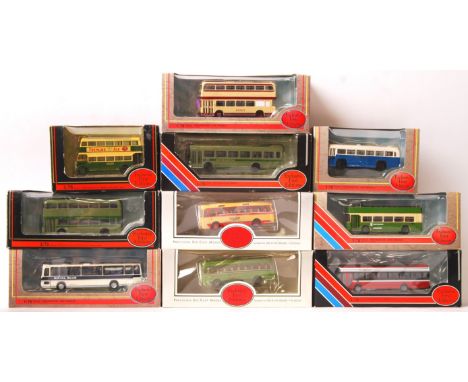 A collection of ten boxed EFE Exclusive First Editions 1/76 00 Gauge model railway scale diecast model buses comprising: 1720