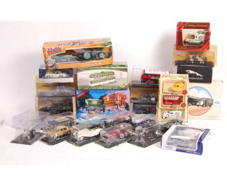 A collection of approx 30 assorted boxed scale diecast models to include Matchbox Models of Yesteryear YSH1 Special Edition 1