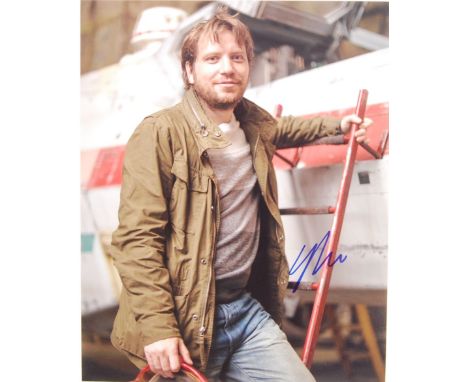 Gareth Edwards - English Film Director &amp; Screenwriter - original 8x10" autographed photograph of Edwards on set of the St