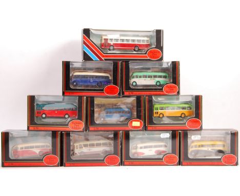 A collection of ten boxed EFE Exclusive First Editions 1/76 00 Gauge model railway scale diecast model buses comprising: 1870