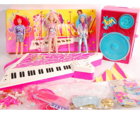 A collection of original vintage 1980's Hasbro made ' Jem and The Holograms ' Action Man / Barbie scale dolls, playsets and a