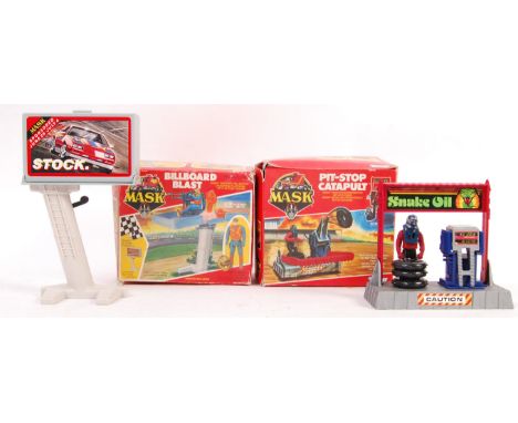 Two original vintage 1980's Kenner made MASK action figure playsets to include; 'Pit-Stop Catapult' &amp; 'Billboard Blast' a