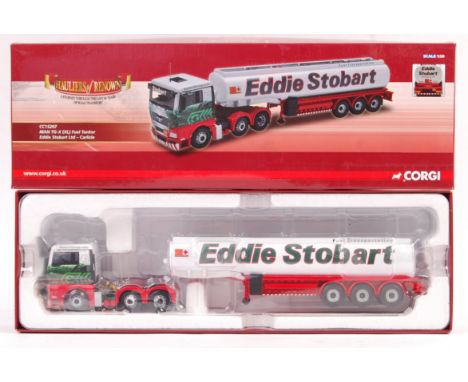 A Corgi made ' Hauliers Of Renown ' series 1/50 scale boxed diecast model No. CC15207 ' MAN TG-X Fuel Tanker - Eddie Stobart 