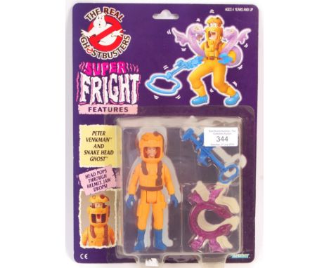 An original vintage 1980's Kenner made ' The Real Ghostbusters ' carded action figure from the ' Super Fright Features ' rang