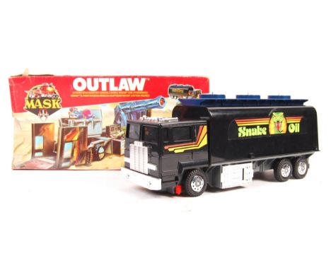 An original vintage 1980's Kenner made MASK action figure playset 'Outlaw' Venom Oil Tanker / Mobile Headquarters With 2 Acti