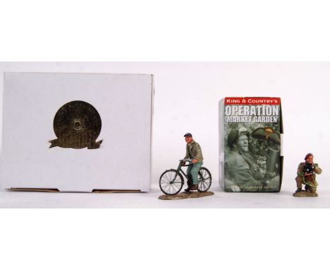 Two King &amp; Country made 1:30 scale model sets to include; Arnheim (operation Market Garden) Movie Cameraman Sgt Dennis Sm