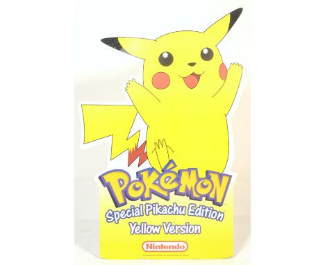 An original retro Nintendo Pokemon large point of sale shop advertising cardboard display standee for the launch of Nintendo 