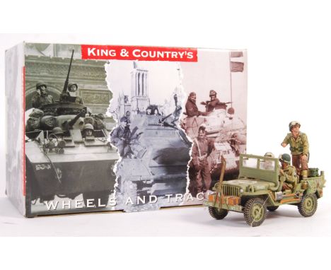 A King &amp; Country made 1:30 scale model D.Day'44 DD75 'The Patrol Jeep' , with box and in displayed condition. (incomplete