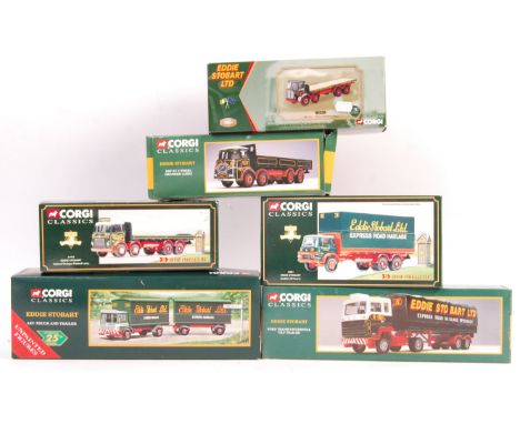 A collection of x6 Corgi made Eddie Stobart boxed diecast models. Comprising: 97369, 23101, 24402, 18801, 11001 and 26404. Al