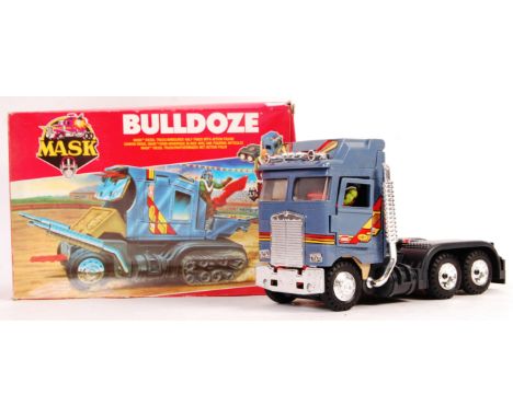 An original vintage 1980's Kenner made MASK action figure playset 'Bulldoze' Mask Diesel Truck / Armoured Half-Track With Act