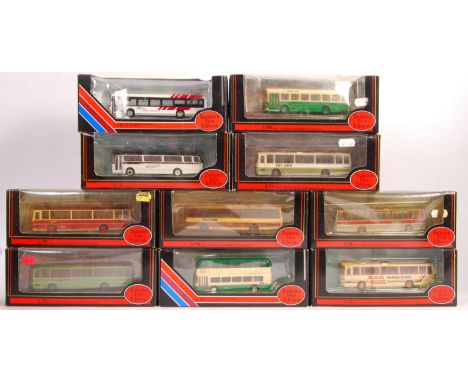 A collection of ten boxed EFE Exclusive First Editions 1/76 00 Gauge model railway scale diecast model buses comprising:22503