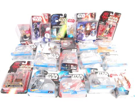 A collection of approx 20 contemporary Star Wars ex shop stock toys and merchandise to include The Black Series, Episode 1, H