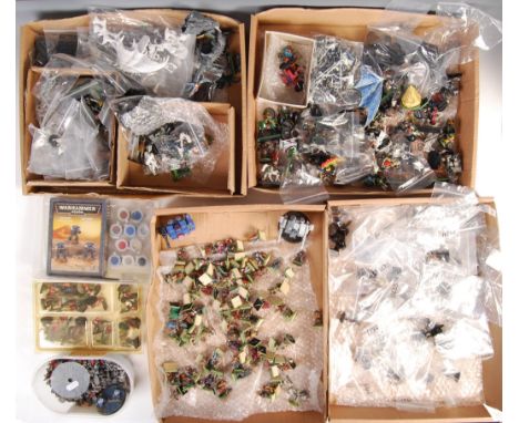 Warhammer - a LARGE collection of assorted vintage Games Workshop / Citadel metal Warhammer tabletop war gaming figures, acce