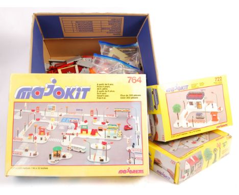 A rare collection of vintage Majorette Majokit diecast scale model playsets to include; No.722, No.723 and No.764 along with 