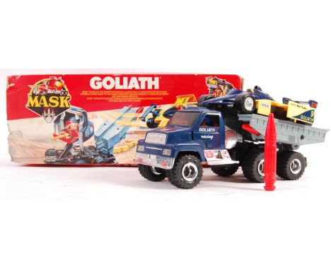 An original vintage Kenner made MASK action figure playset 'Goliath'. Appears complete with Nevada Rushmore and Matt Trakker 
