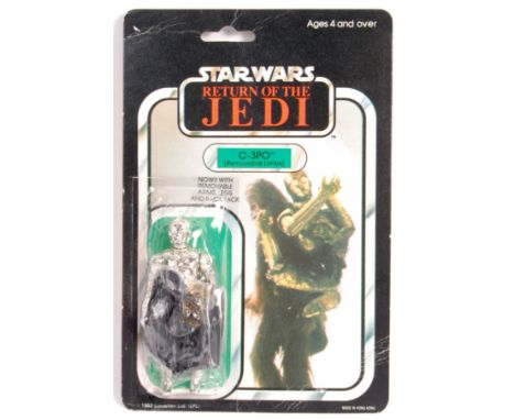 An original vintage Kenner made Star Wars MOC carded action figure ' C-3PO ( Removable Limbs )'. Original 65 back Return Of T