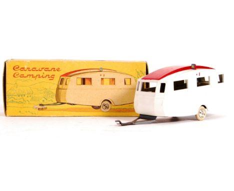 A rare original vintage French CIJ made 1/43 scale diecast model caravan No. 3/27 Caravane Camping complete in original box. 
