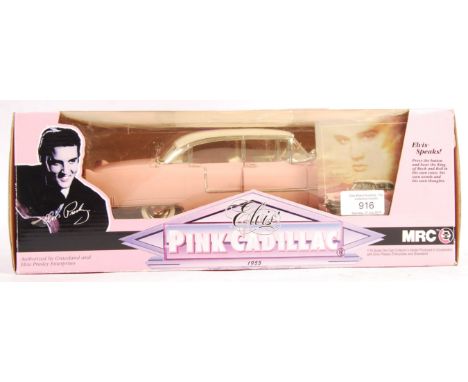 An MRC made 1/18 scale precision diecast model ' Elvis Presley - Pink Cadillac - 1955 '. Model appears mint, within it's orig