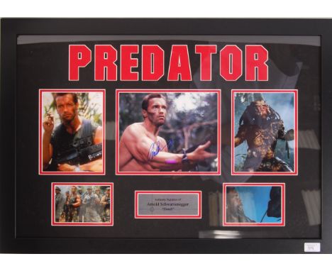 Arnold Schwarzenegger - Austrian-American Actor - rare signed 8x10" promotional photograph from ' Predator ' - depicting Schw