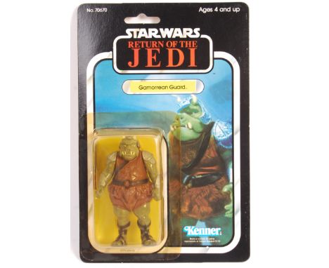 A rare ex-shop stock condition vintage Kenner made Star Wars MOC carded action figure ' Gamorrean Guard '. Mint+ condition. O