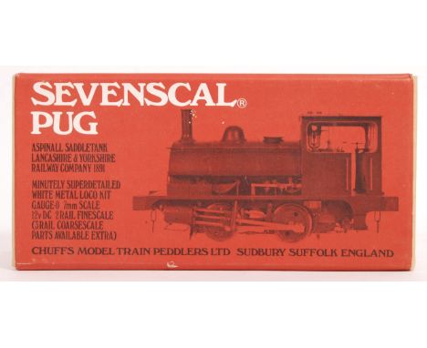 A rare vintage Chuffs Model Train Peddlers Ltd made 0 gauge 7mm scale white metal railway trainset locomotive kit ' Sevenscal