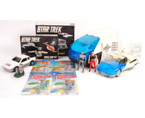 A collection of assorted vintage 1980's toys to include; Kenner Orion Robocop figures &amp; vehicles, Matchbox Thunderbirds V