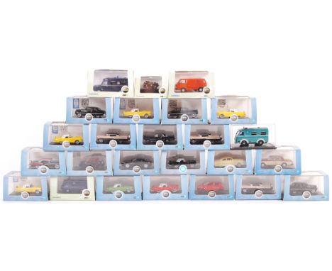 A collection of 25 Oxford Diecast made 1/76 railway scale boxed models to include Oxford Commercials, Oxford Automobile Compa