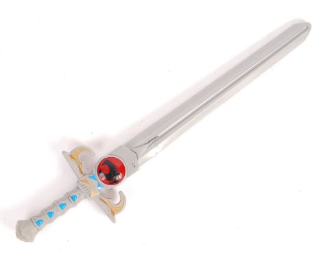 An original vintage 1980's Ljn Toys made Thundercats Sword Of Omen having a detachable pommel with battery compartment, push 