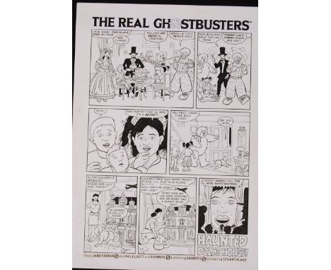 The Phil Elliott ' The Real Ghostbusters ' Artwork Collection - an original panel of story artwork from Marvel UK's ' The Rea