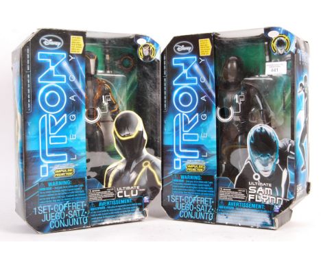A pair of Disney licences Tron Legacy 1/6 scale talking action figures to include; Sam Flynn and Ultimate Legacy both being b