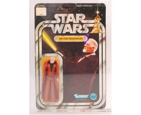 A rare vintage ex-shop stock Kenner made Star Wars carded MOC action figure ' Ben ( Obi-Wan ) Kenobi '. AFA Graded (80 - C80,