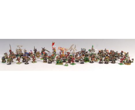 Warhammer - a collection of mostly vintage Games Workshop made Warhammer tabletop war gaming figures - all metal. To include;