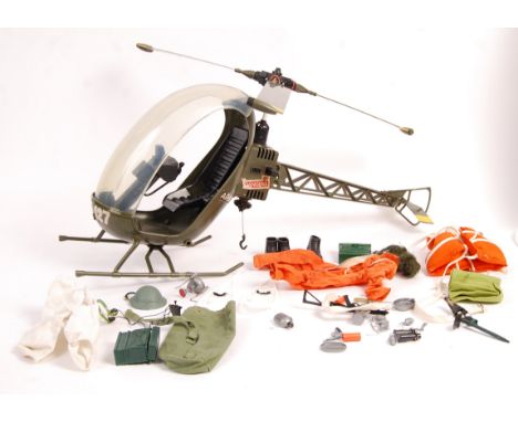 An original vintage Palitoy made Action Man ' Helicopter ' playset. Appears 100% complete, including all rotors. Along with a